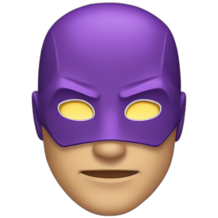 purple superhero mask emoji