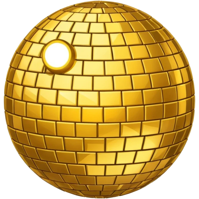 golden sparkling disco ball emoji