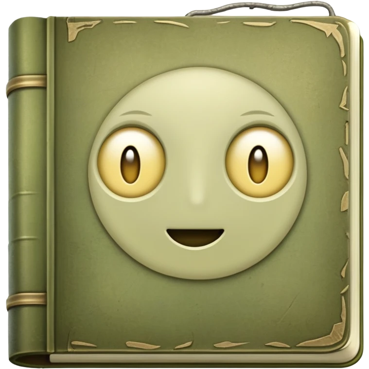 Pale olive colored book emoji