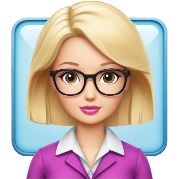 blonde librarian barbie emoji