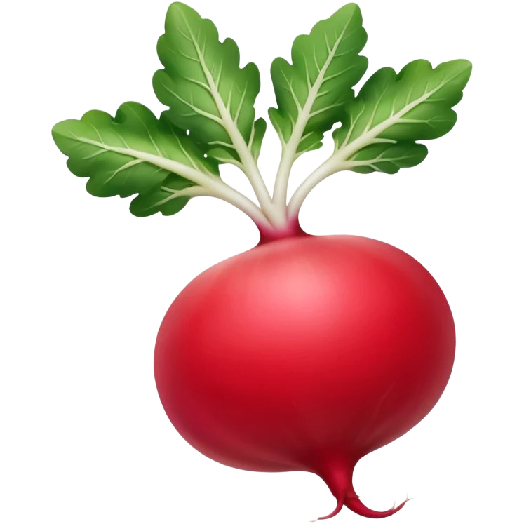 radish UK plant with a bit of white on the bottom of the radish emoji