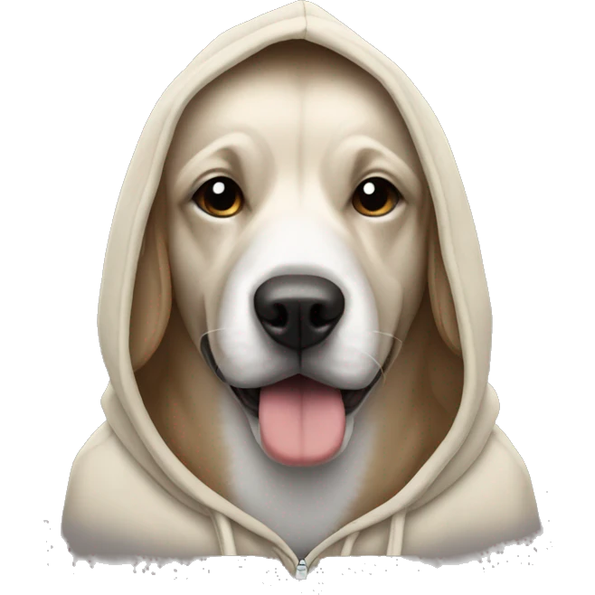 Dog wearing a hoddie emoji