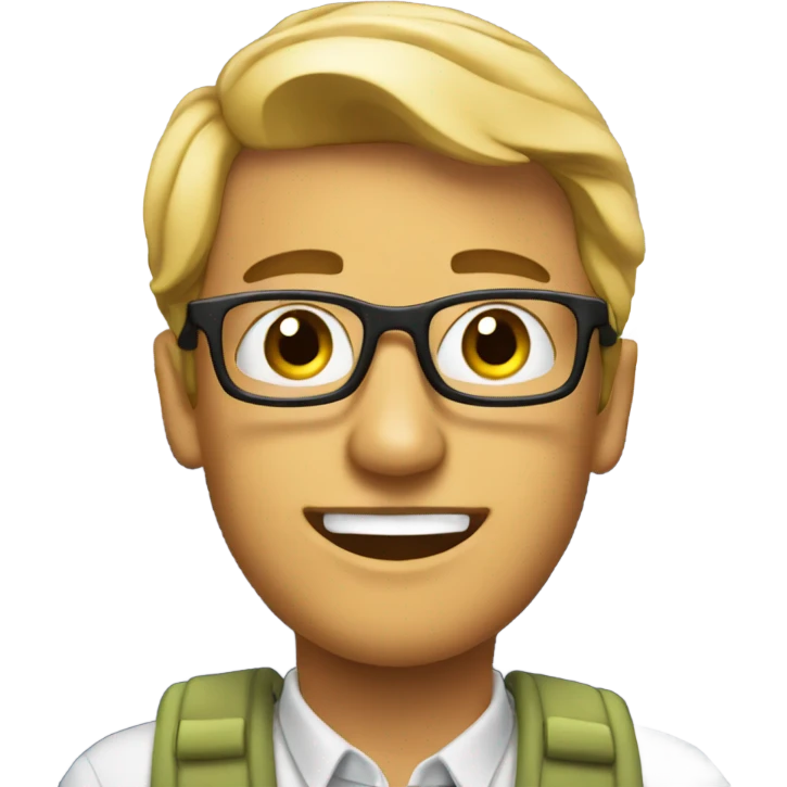 Nerd on airplane  emoji