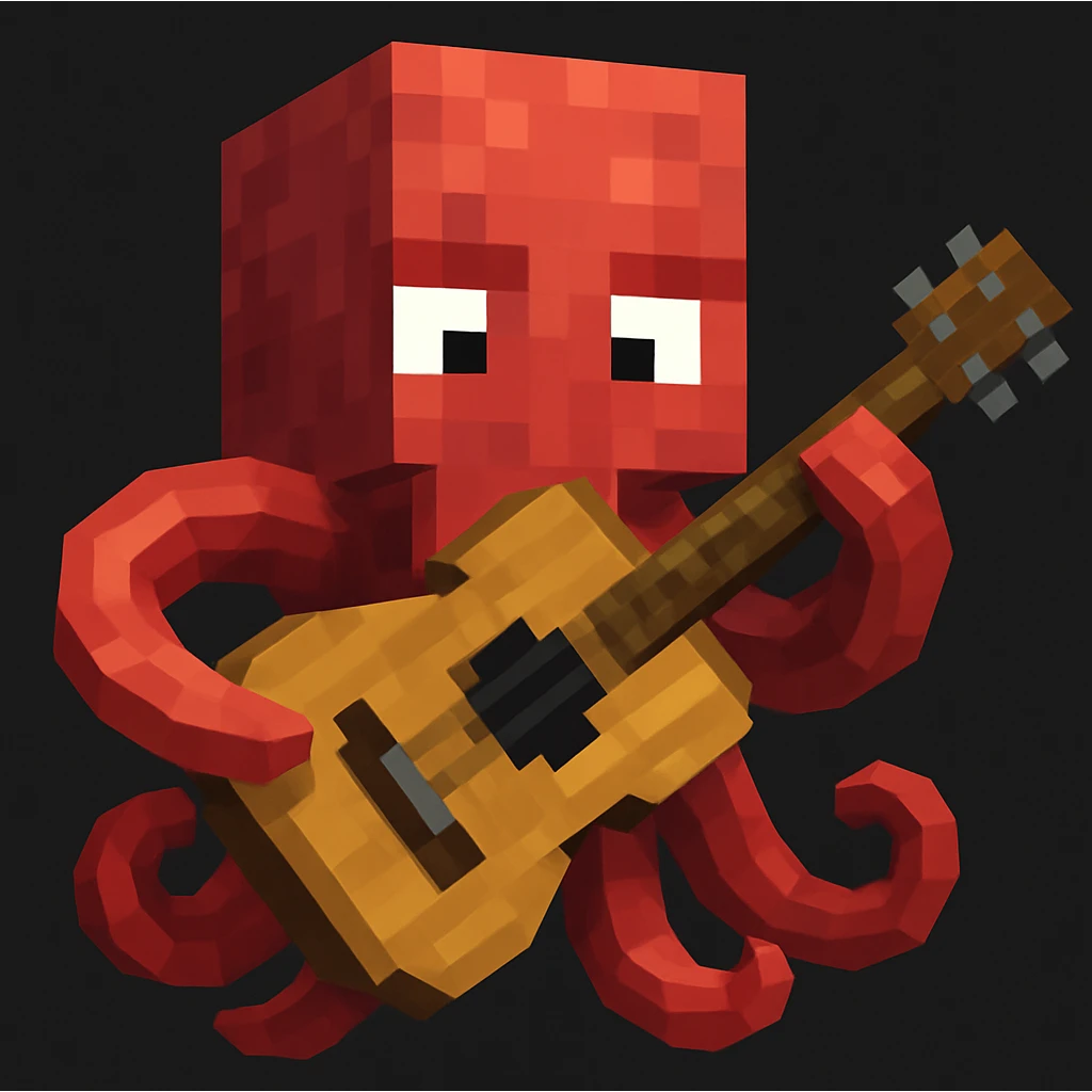 octopus playing guitar emoji