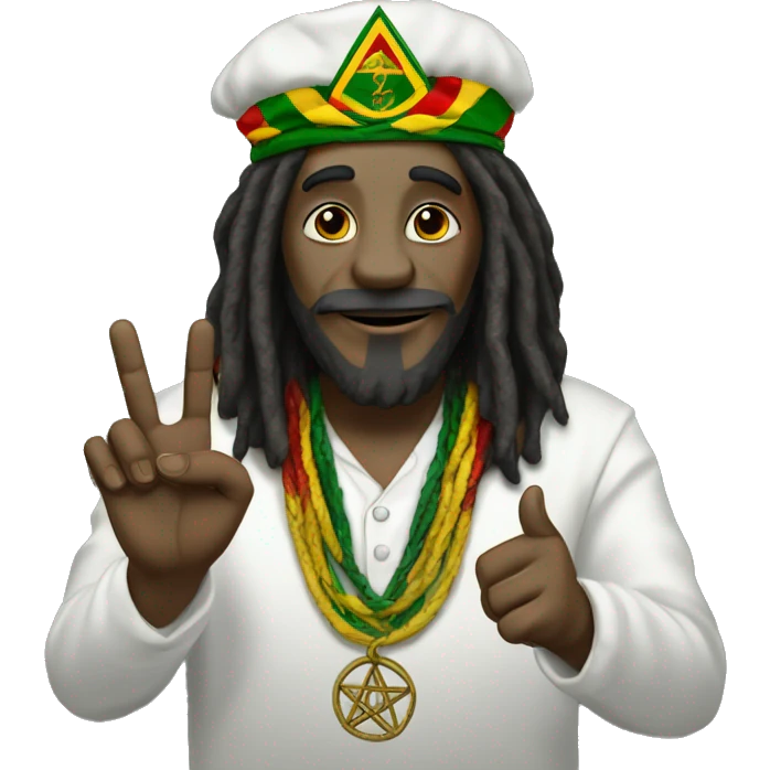 Rastafari Seal of Solomon Hand Gesture emoji