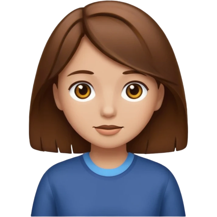 brown hair girl emoji
