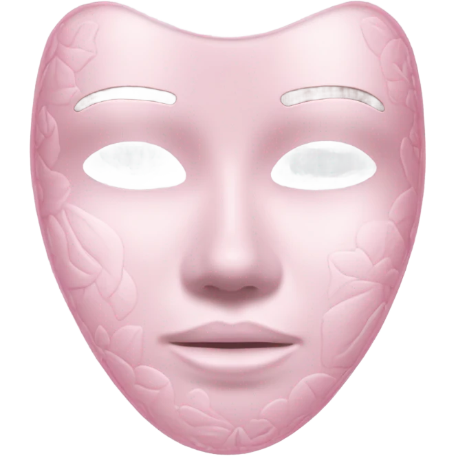 hydrogel face mask pink emoji