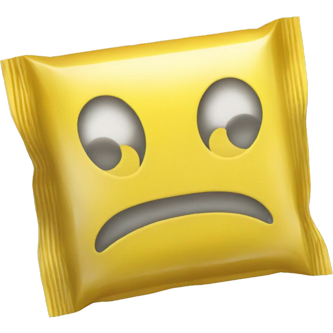 small yellow plastic pack emoji