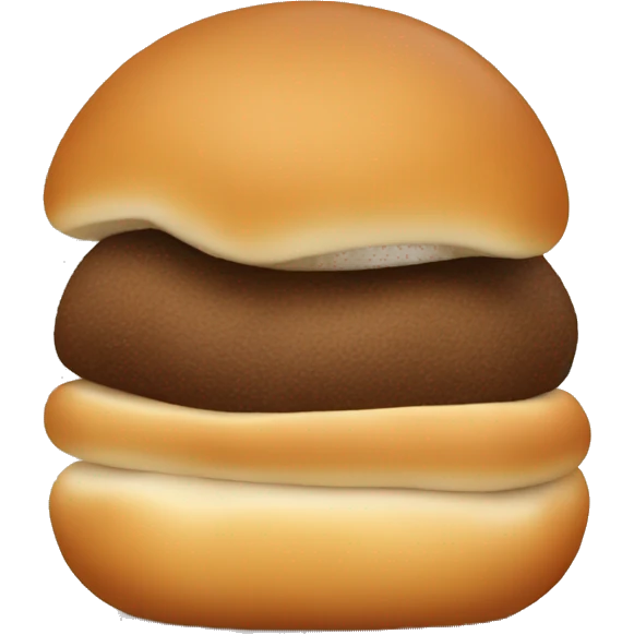 dinner bun with no face  emoji