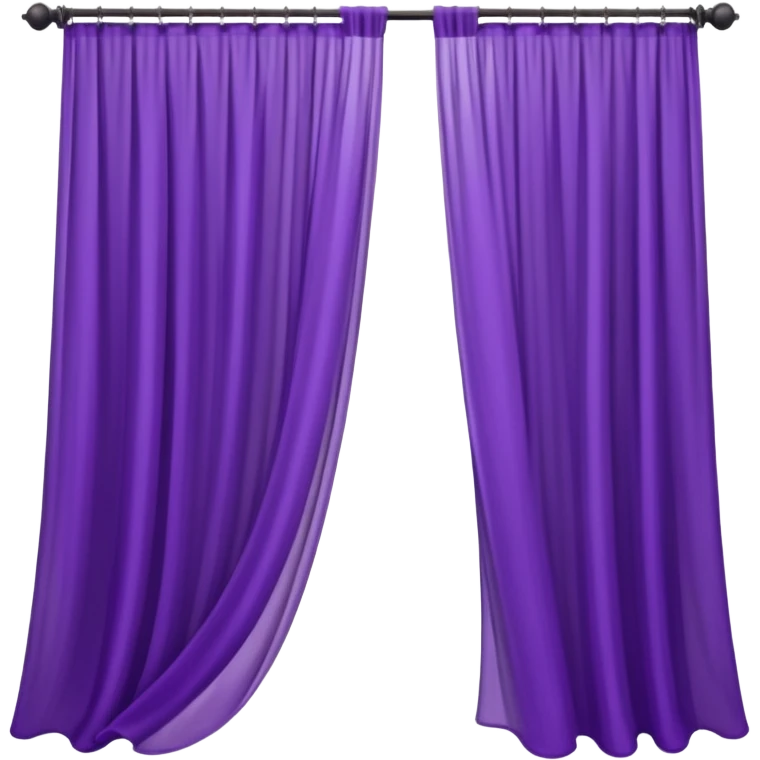 purple curtains open modern emoji