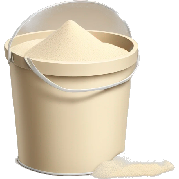 washing powder in a beige bucket emoji