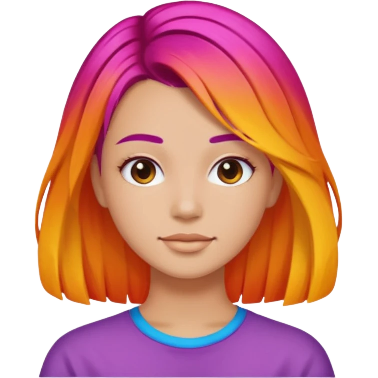 Coloring a hair emoji