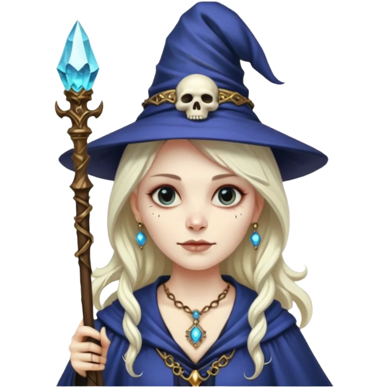 wizard lady skull emoji