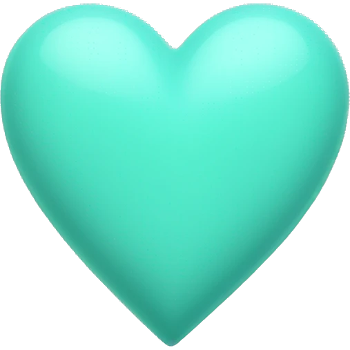 Pastel Turquoise heart emoji