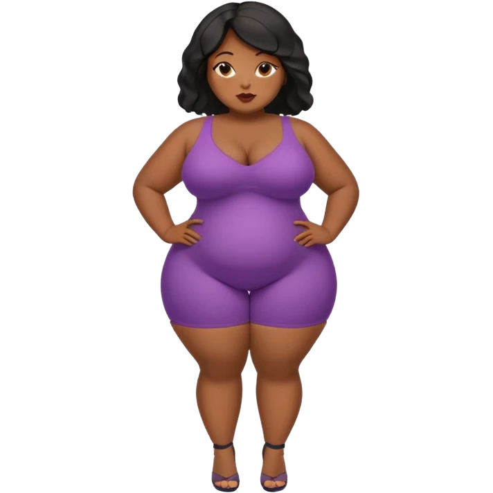 Chubby black sexy woman emoji