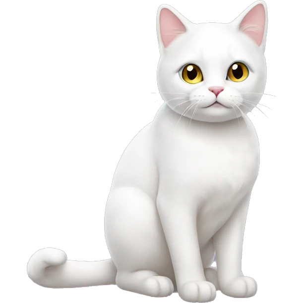 rainbow white cat emoji