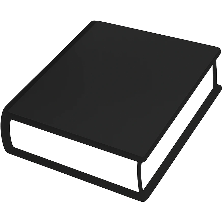 simple black book emoji