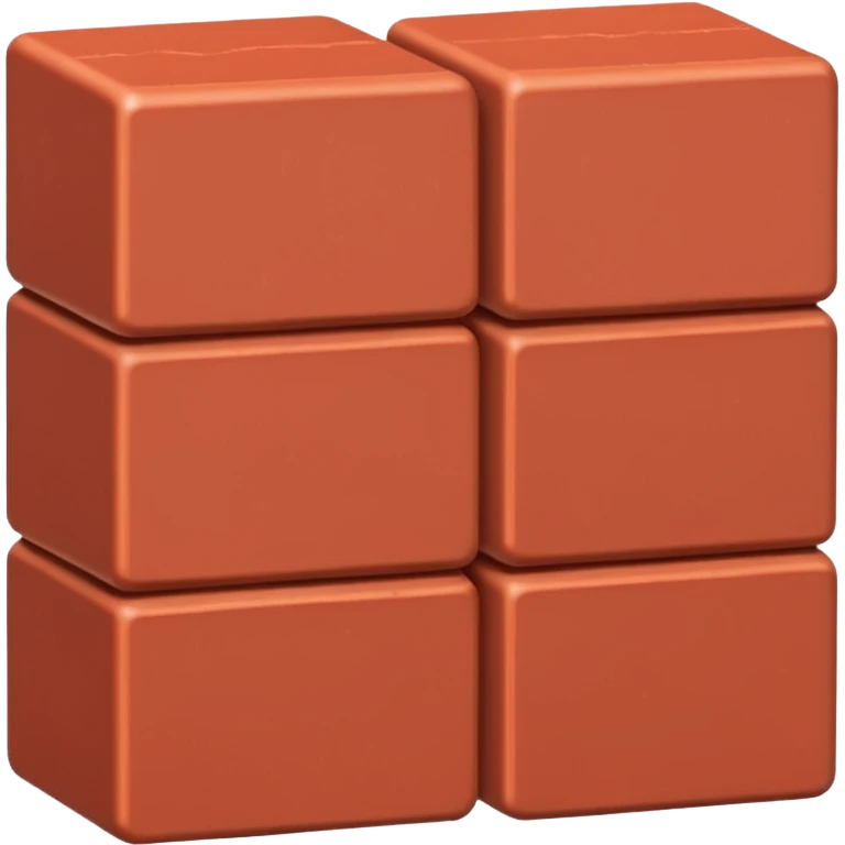 three 3d bricks emoji