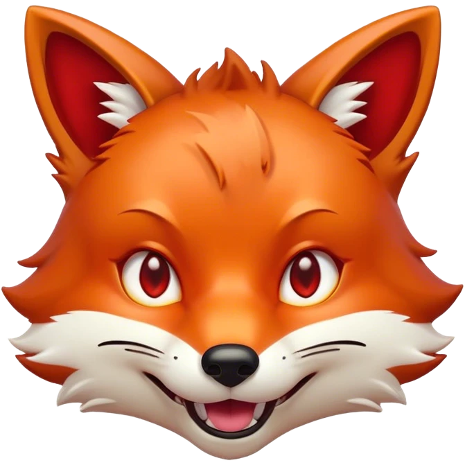 Cinematic Comical Fox Portrait Emoji, Head tilted dramatically with an exaggeratedly amused expression, featuring a striking red Fur with bold white patches and wide, expressive amber eyes filled with playful disbelief, Simplified yet hilariously expressive features, highly detailed, glowing with a slightly sassy glow, high shine, dramatic yet playful, stylized with an air of cheeky mischief, bright and endearing, soft glowing outline, capturing the essence of a spirited and over-the-top fox, so meme-worthy it feels like it could side-eye its way into woodland internet fame instantly! emoji