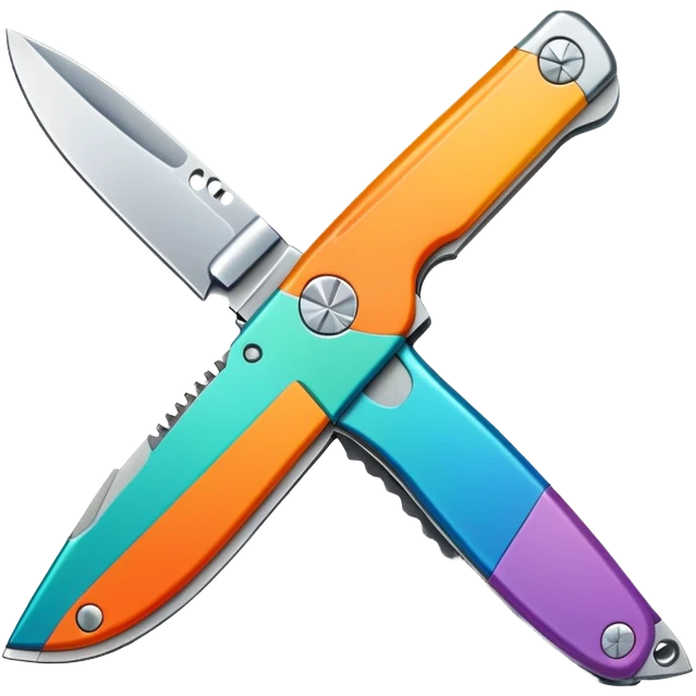 colorful pocket knife emoji