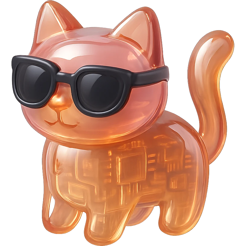Cat wearing sunglasses emoji