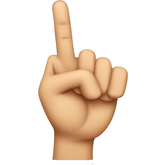 Emoji saluting with two fingers emoji