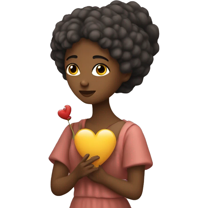 Sappho Sappho holds a heart in her hand emoji