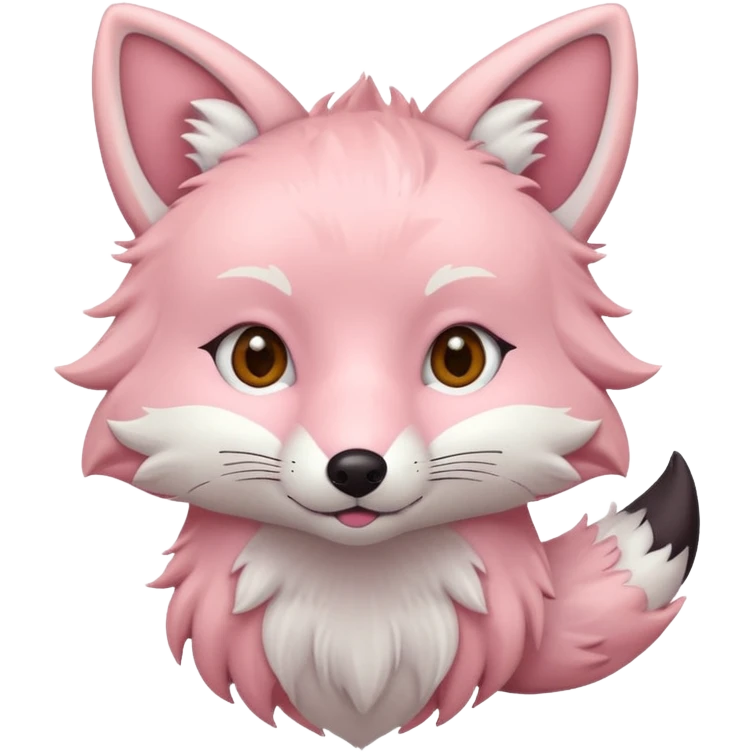 Pastel pink fox emoji