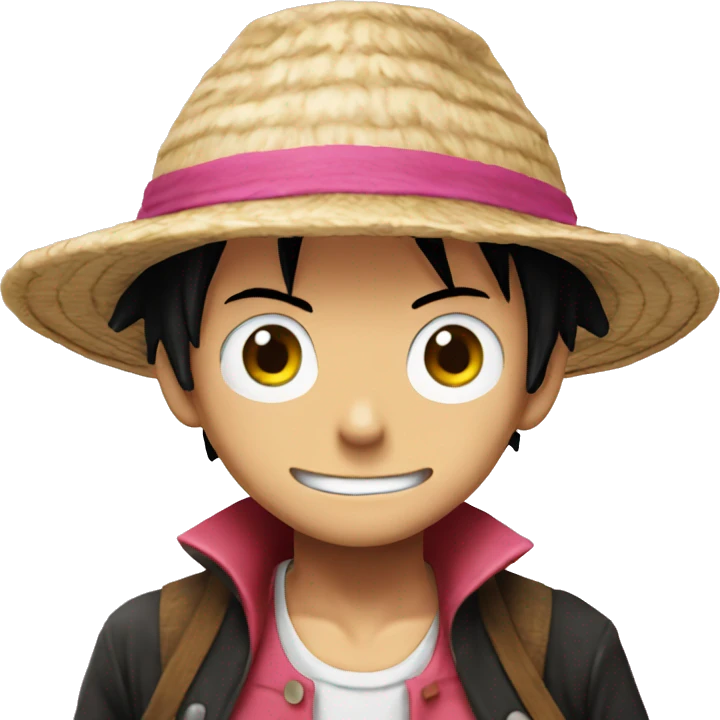 Luffy with pink  emoji