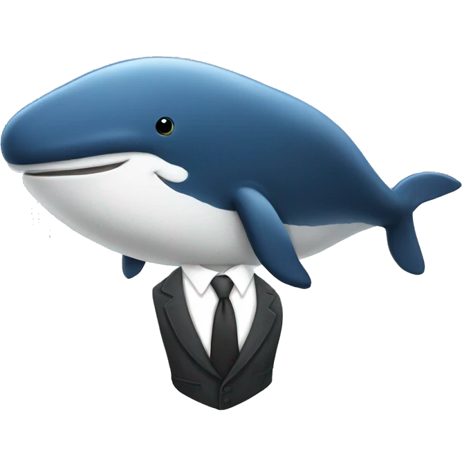 whale wearing a suit  emoji