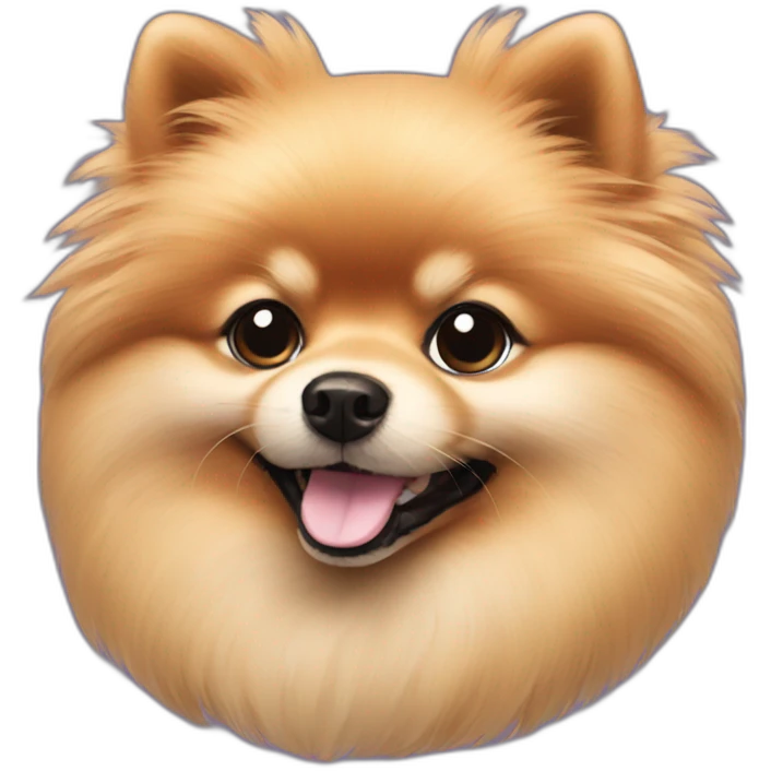 Pomeranian black hair emoji