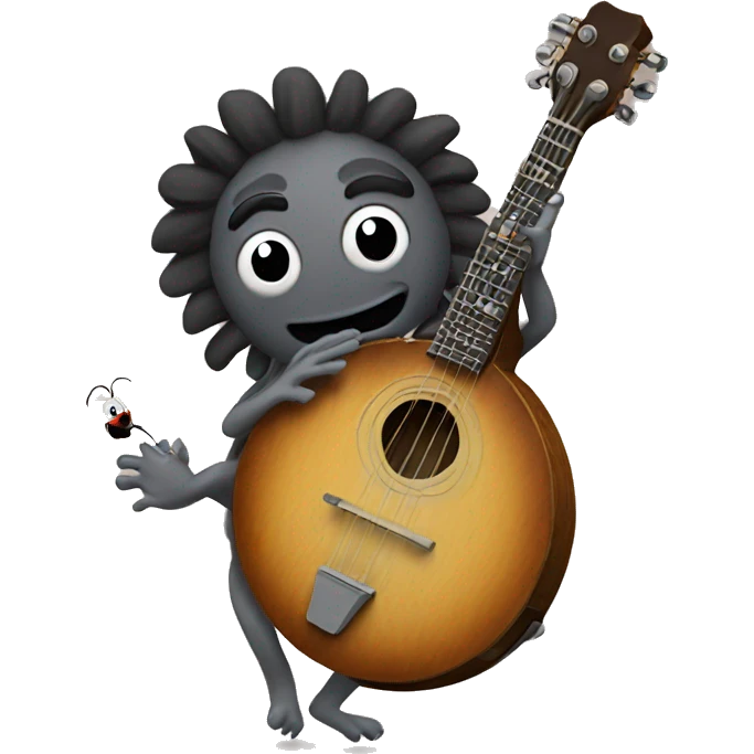 Banjo with a tiny spider on it  emoji