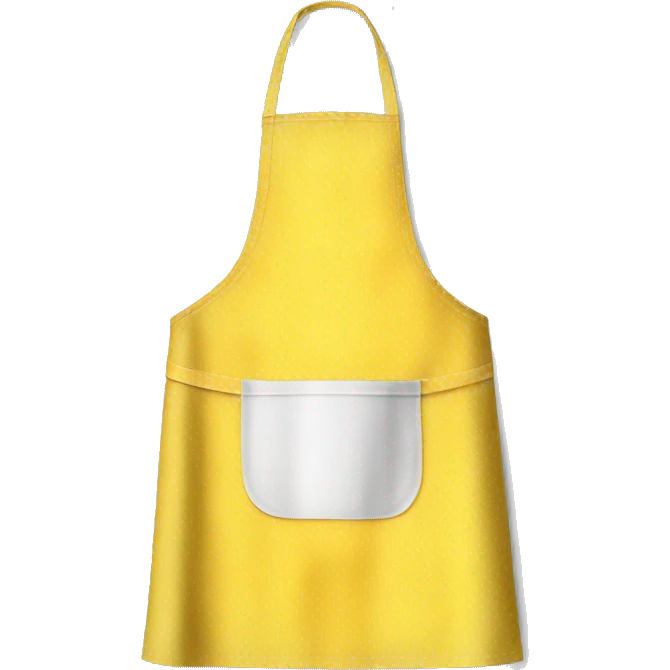 Realistic yellow kitchen apron isolated  emoji