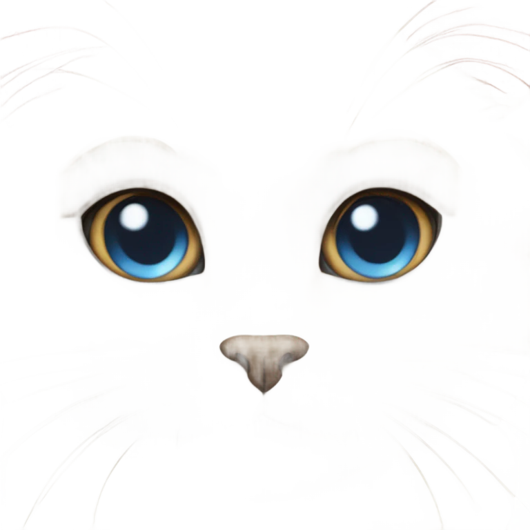 Close up blue eyed cream colored cat  emoji