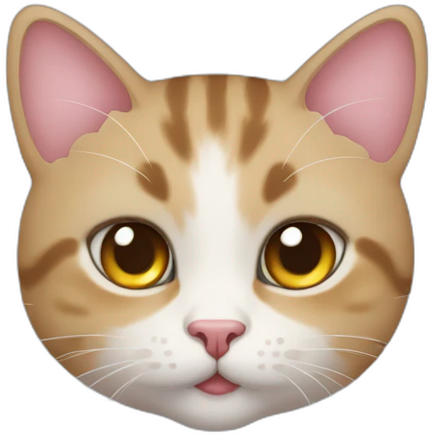 cute cat with heart shaped eyes emoji