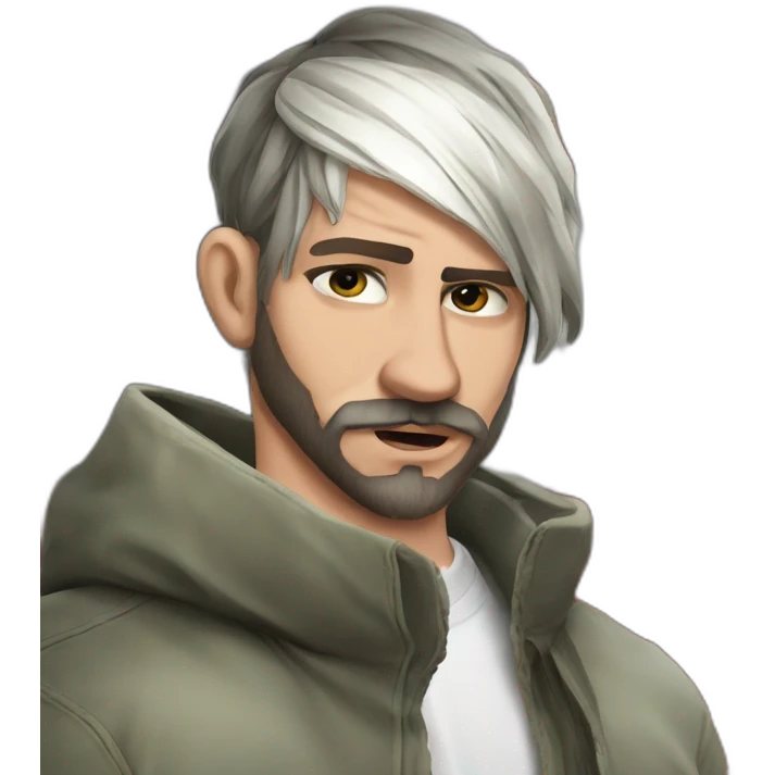 bearded man in shirt emoji