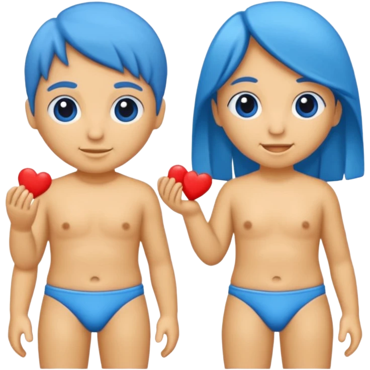 crie somente o biquini xadrez azul emoji