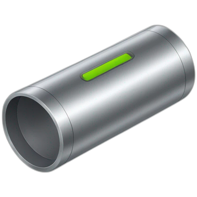 Metal Cylindrical metal measuring device with a flared top that is smaller than the flared bottom and skinny in the middle  emoji