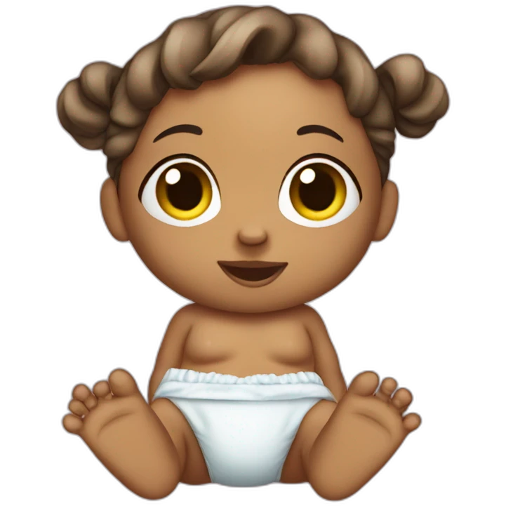  baby girl in a diaper emoji