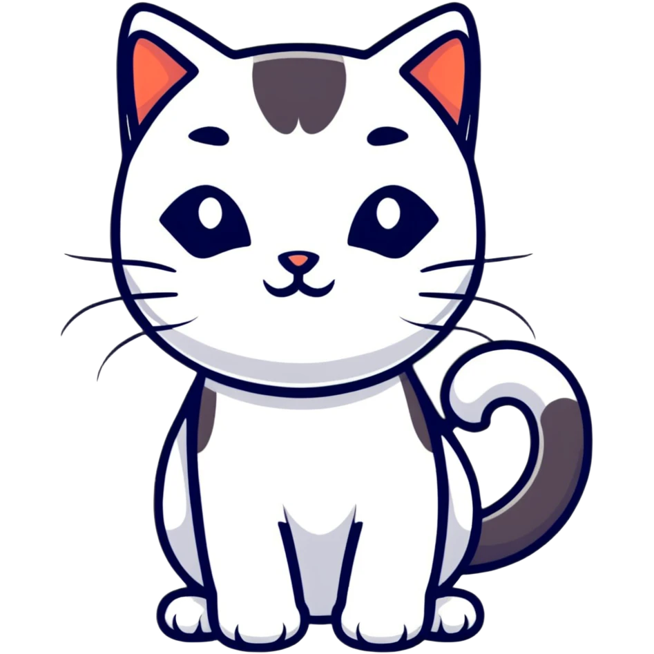 doodled cat emoji