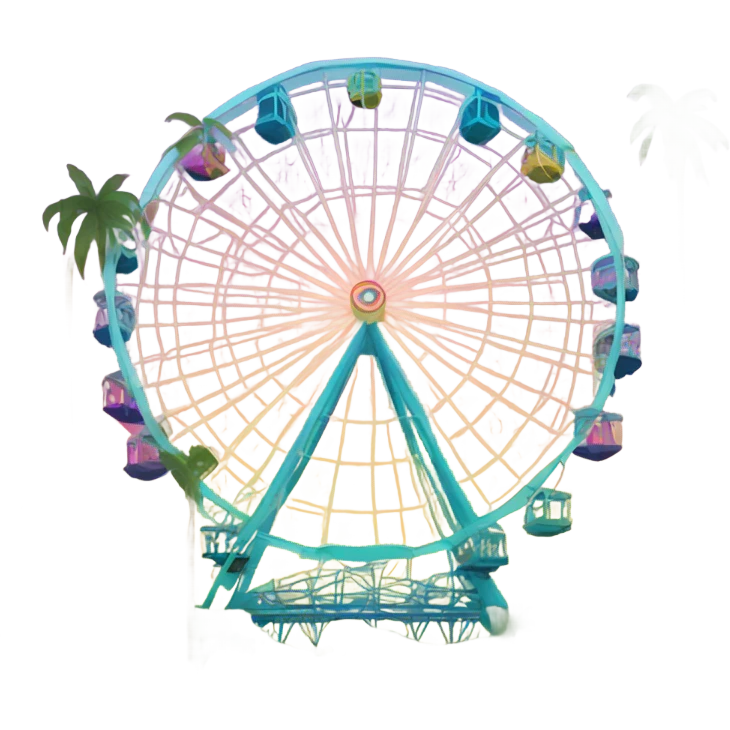 Ferris wheel with palm trees emoji