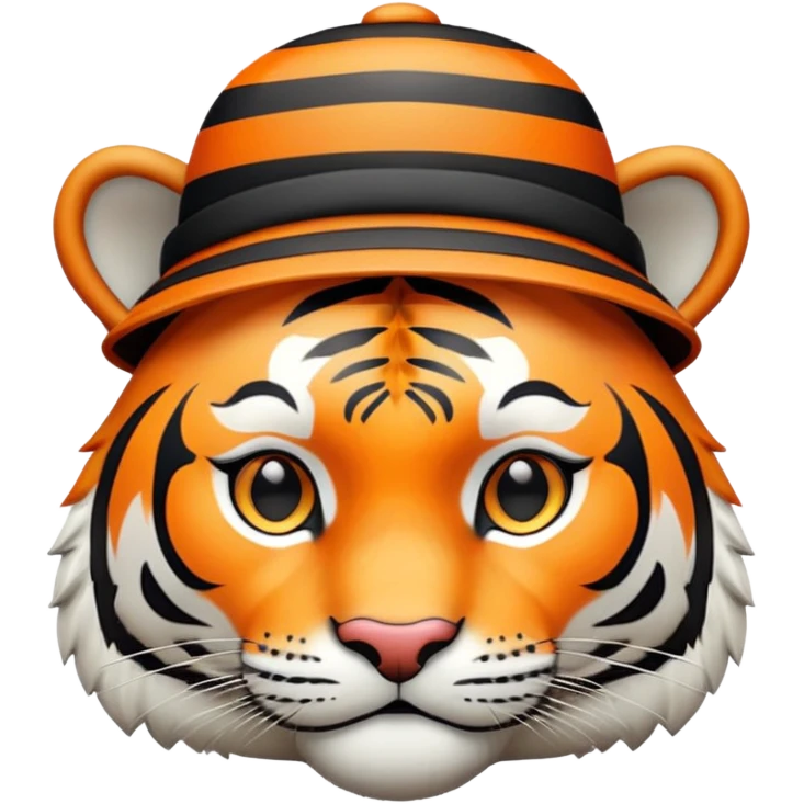 Tiger  with hat emoji