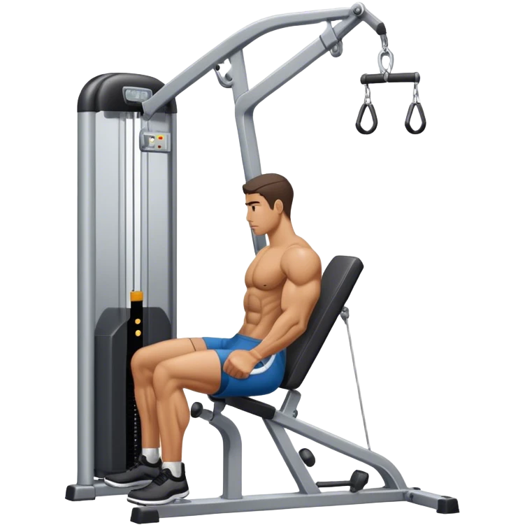 side-view man cable-machine tricep-pushdown emoji