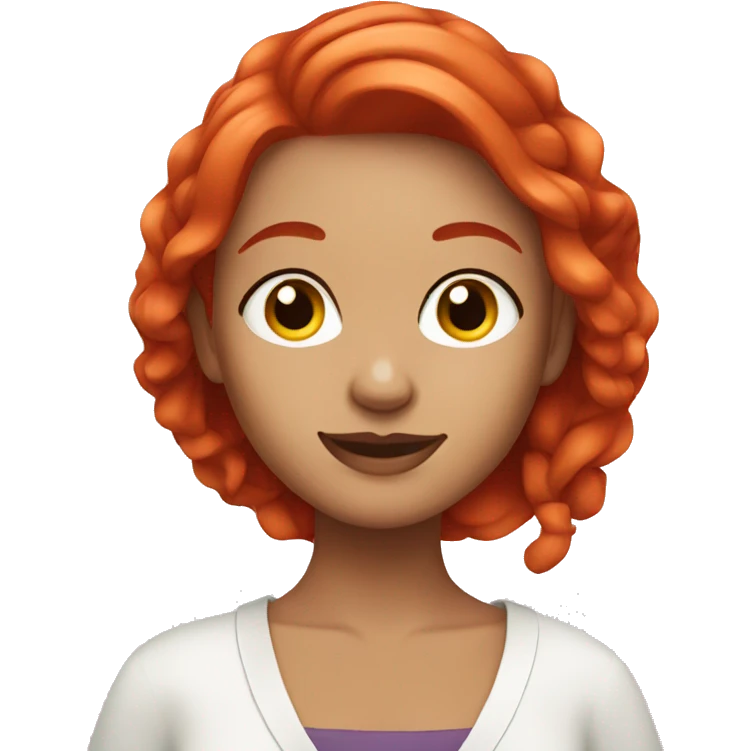 Red hair girl spa emoji