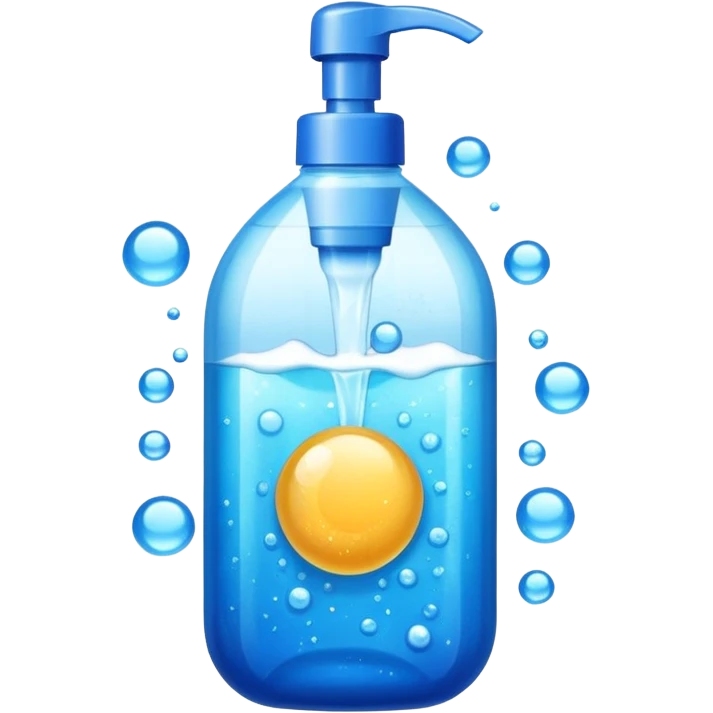 Dishwashing liquid blue color emoji