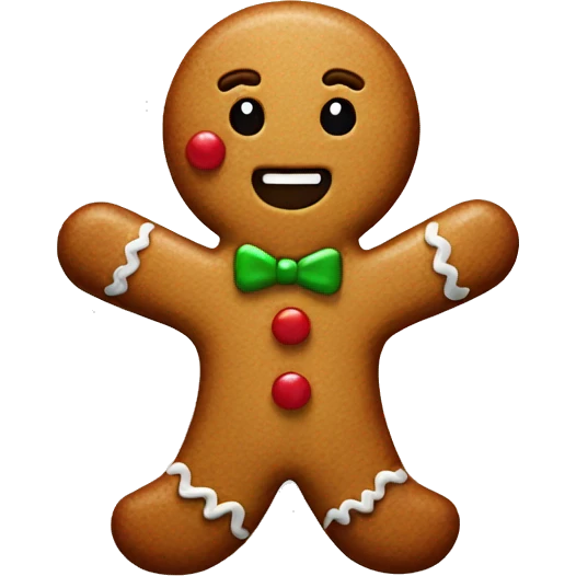 gingerbread man emoji