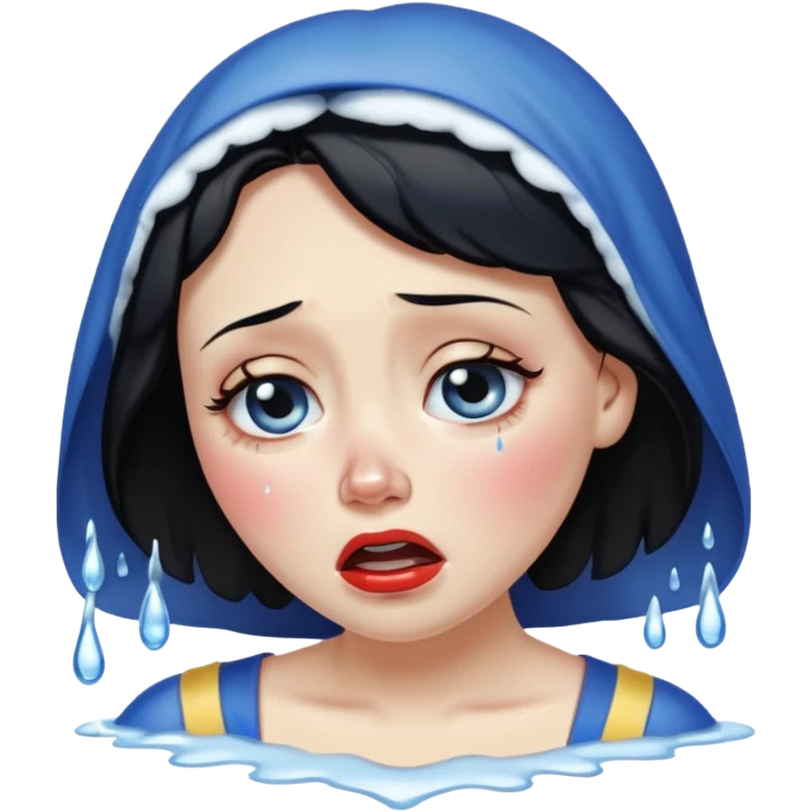 Snow white crying emoji
