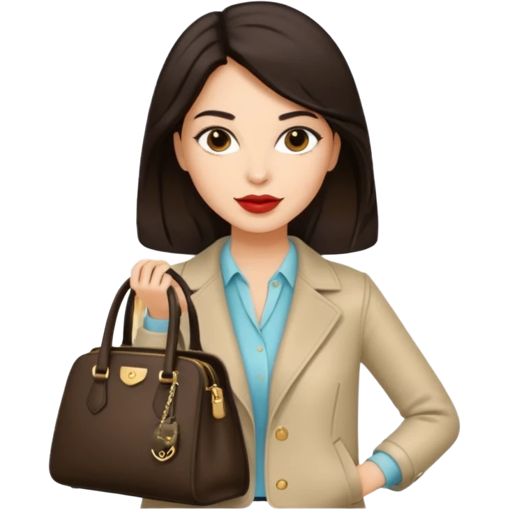 italian fashion with bag emoji