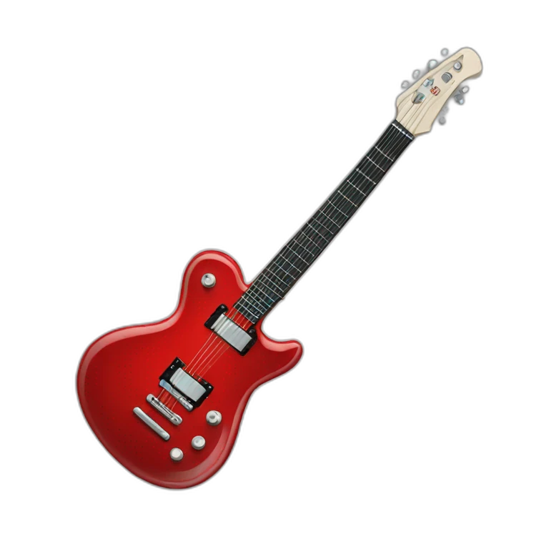guitar,red, eletric emoji