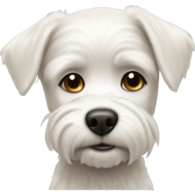 small white russian dog short hair emoji